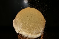 オリジナルバニラアイスに薫り高いほうじ茶パウダーを