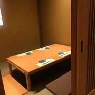 ゆったりと過ごしていただくための個室を3部屋ご用意しております。