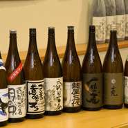 お食事に合う焼酎を多数取り揃えております。