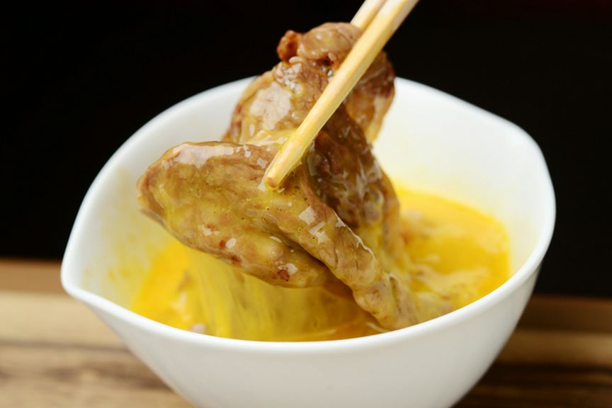 溶き卵をたっぷり絡めて召し上がれ