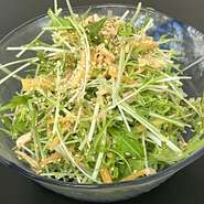 水菜とじゃこのハリハリサラダ