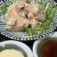 鶏の唐揚げ（マヨソースor自家製海鮮ソース）