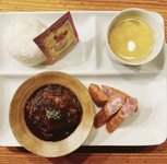 ⚫︎手作りハンバーグ
⚫︎ウインナー
⚫︎玉子スープ
⚫︎ふりかけ御飯