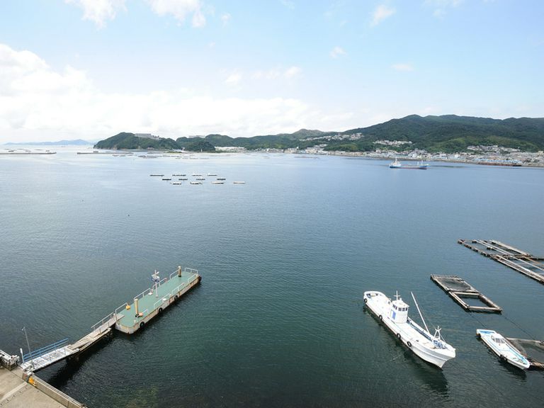 福良湾の海を眺めながら、いただく至福のひととき