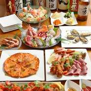 お酒の種類豊富な飲み放題はもちろん、メニューにない料理も楽しめて満足していただけること間違いなし！　通常は2時間ですが、ご相談いただければ3時間もOK。5名様以上で前日までにご予約をお願いいたします。