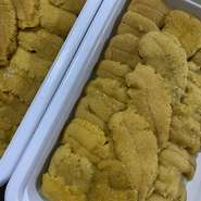 夏の間食べられる人気の一品。
お寿司屋さんにも負けない品質に自信あります。