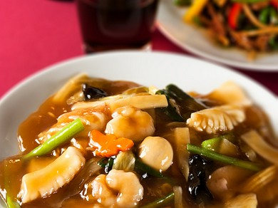 五目醤油味あんかけ焼きそば