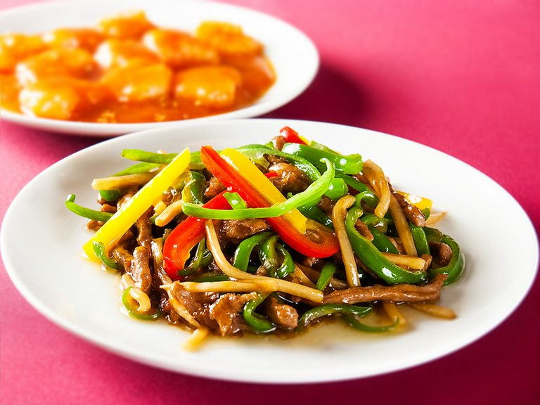 牛肉細切りとピーマンの炒め（青椒肉絲）
