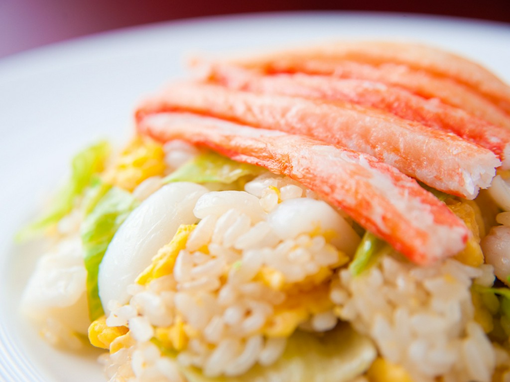 蟹レタスチャーハン