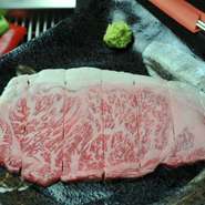 腰（ロイン）に近い部位のロース
Loin adjacent to the lumbar region