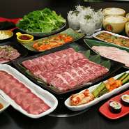 常陸牛がついたお手軽焼肉コース。