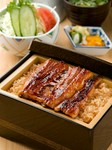 うなぎせいろ蒸し御飯＜サラダ・味噌汁・香の物＞