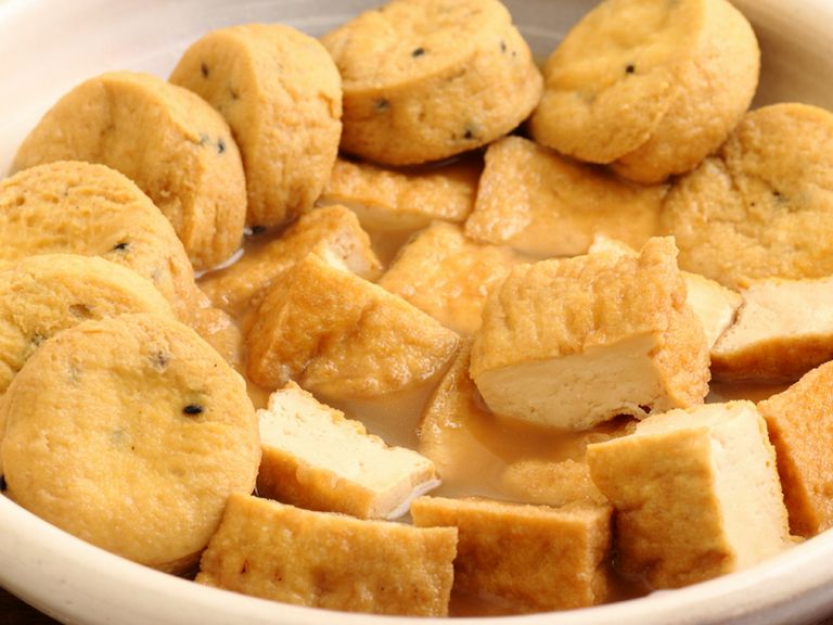 本日のおばんざい「がんもと厚揚煮」
