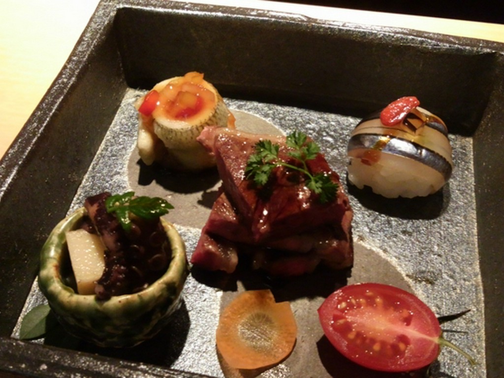 コースの一品～季節の八寸～