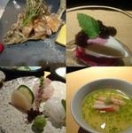 旬の素材を会席スタイルで。12000円以上のコースは要相談。