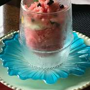 自家製のアイスクリーム・シャーベットです。