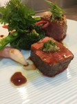 旬菜サラダ・特選飛騨牛フィレ肉ステーキ１２０ｇ　氷菓子　ライスorパン・コーヒーor紅茶付き　