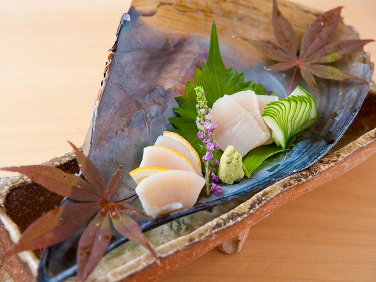 たいらぎ貝の貝柱お造り