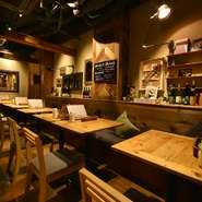 ウッディーでオシャレな【ワイン食堂　ガブガブ】　ランチに仕事帰りにぜひ！