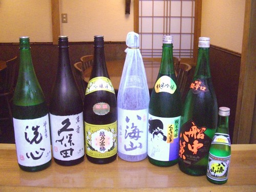 日本酒、充実のラインナップ