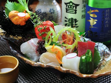 彩りも鮮やかな鮮魚が絶品『魚しん盛り』