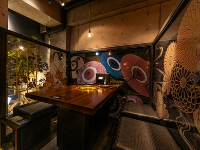 8名迄の新年会なら半個室も利用可能。おいしく楽しい新年会に