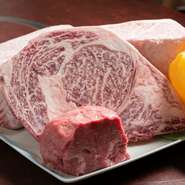 「とちぎ和牛」は、甘みがありながらもさっぱりとした肉質。当店自慢のお肉です。