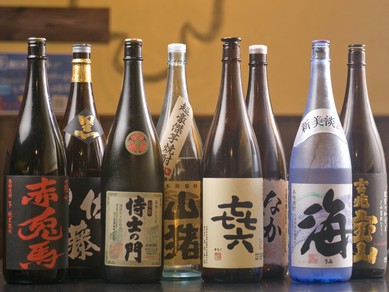 焼酎も多数取り揃えています