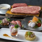 【究極な食べ比べ神戸牛を…／特選神戸牛モモ50g＆ロース50g＆フィレ50gステーキ食べ比べコース】