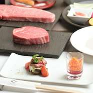 A5等級神戸牛と野菜ソムリエ厳選の旬野菜をご堪能下さい。