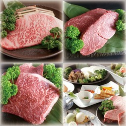A5等級神戸牛サーロインステーキと神戸牛赤身ステーキ、黒毛和牛シャトーブリアンを食べ比べできるコース