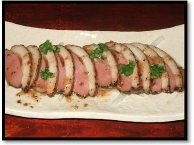 和華蘭代表する逸品『黒毛和牛ホルモンのほうば焼き』