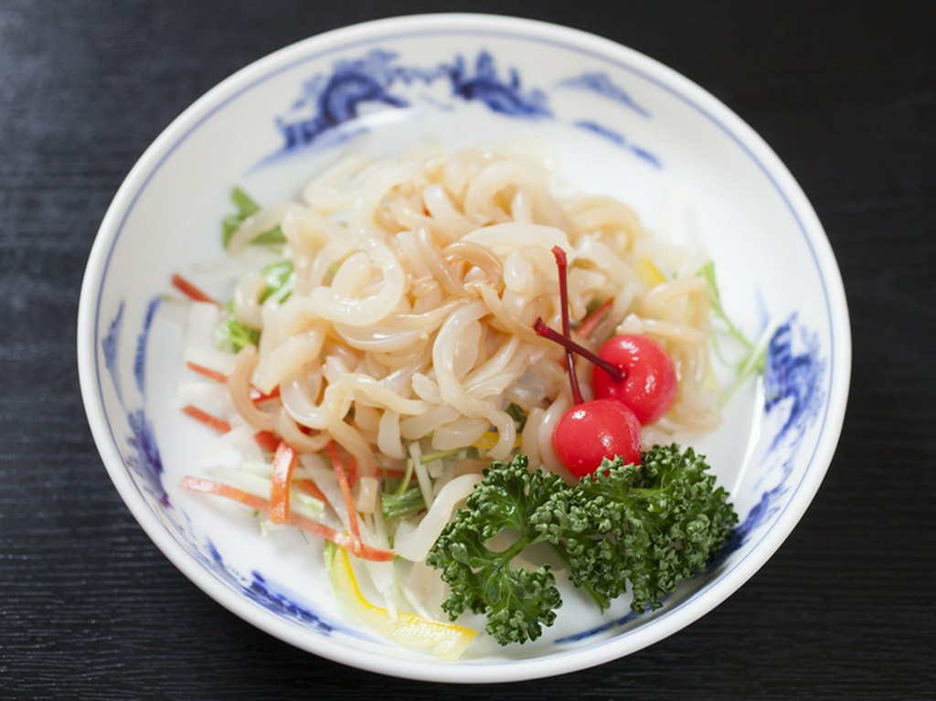 クラゲの酢の物　中華風　（会席料理の一品）