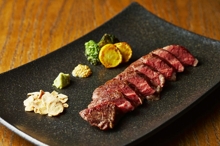 厳選黒毛和牛ハラミ肉のステーキ