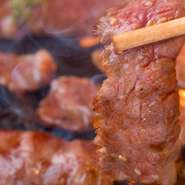 厳選された和牛ハラミ肉。柔らかジューシーなハラミ肉は焼肉の王様です。