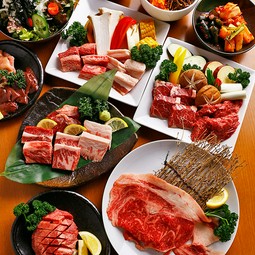 贅沢に特選牛肉を堪能出来るコースです。
接待や記念日などのお食事会に最適です。
