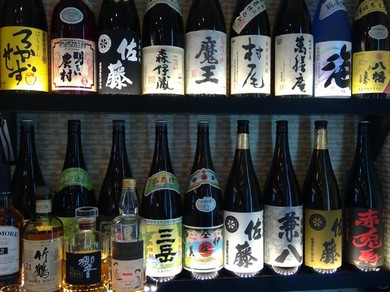 有名銘柄の焼酎がずらり！
