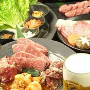 焼肉メニューのみならず、一品メニューやご飯ものも充実。一品料理については、仕事帰りに立ち寄り「ちょい飲み」で酒のつまみに注文する方もいるほど。メニューが豊富なため、ファミリーで訪れる方も多いです。
