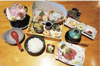 青空の内容＋茶わん蒸しと黒毛和牛ミニステーキ 