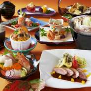 4500円、5500円のコースもあります。割烹仕込の職人が作り上げる料理の品々は、新春の宴にピッタリ。先付をはじめ、お造り、焼物、煮物、揚げ物、〆のご飯まで、旬の食材をふんだんに使ったお料理をご提供いたします