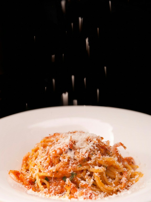 『桜エビのアマトリチャーナ　ふきのとう風味 スパゲッティー』