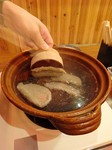 目の前で作る 手造り黒はんべ