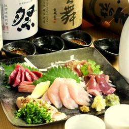 丹波黒鶏　刺身5種盛り