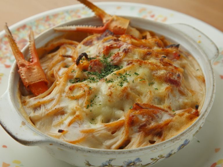 カニのスパゲティーグラタン