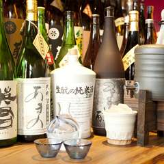 和食に合う焼酎、日本酒を多数用意しています