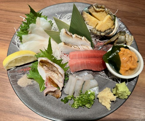マグロウニ入り７点盛り