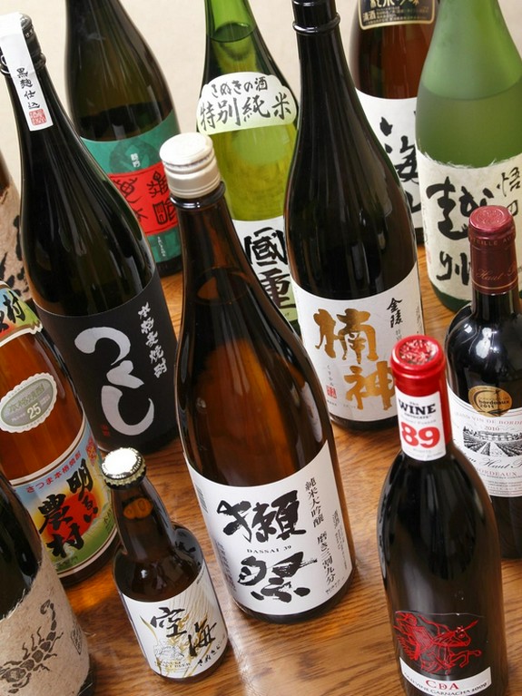 お酒類も幅広く取り揃えています