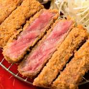 牛サーロイン をサクッと揚げました