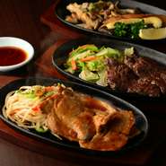 生姜がきいたジューシーな『ジンジャー鉄板焼き』