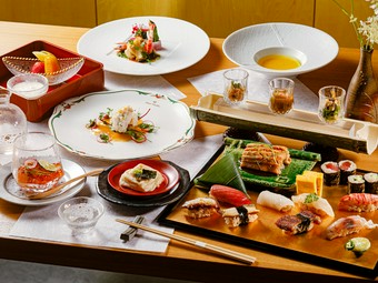 鮨は和食という垣根を越えた『陽（ひなた）コース』※その他、勝コース／春コースがあります